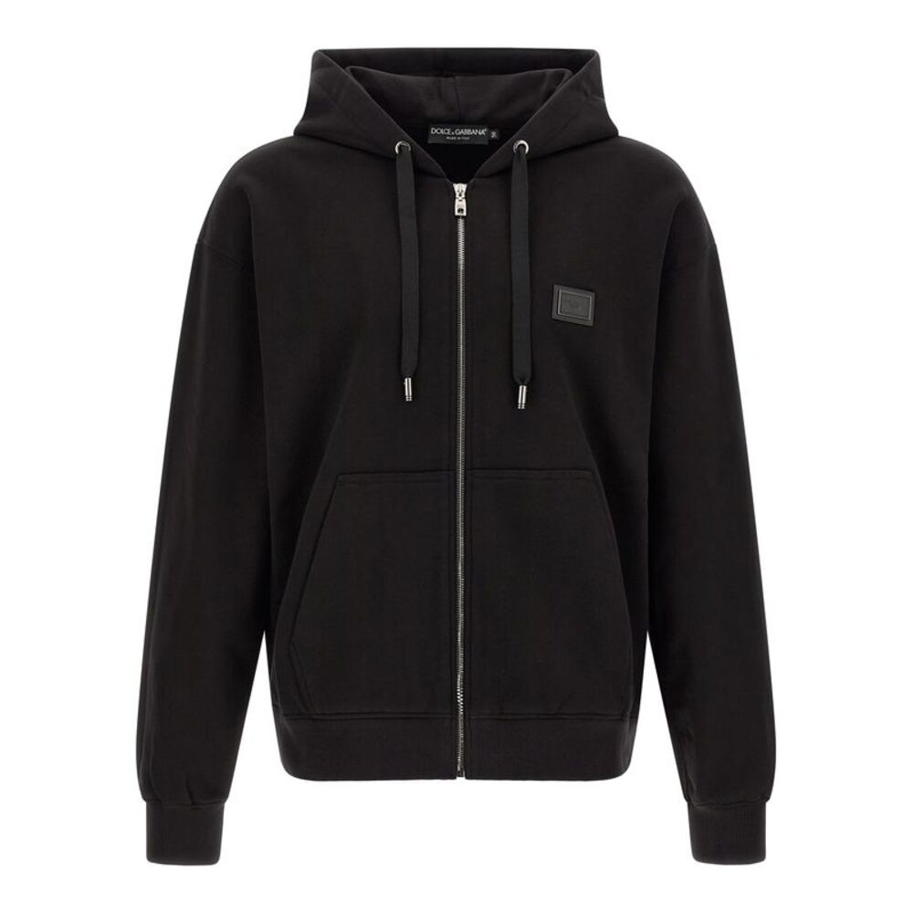 Dolce & Gabbana Men Logo Plaque Hoodie